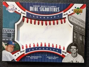 2007 UD Sweet Spot Dual Signatures Carl Yastrzemski Johnny Pesky /50 READ SPDSYP - Picture 1 of 5