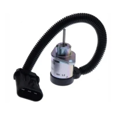 Solenoide de parada de apagado de combustible 12V 1J710-60011 para minicargadora Kubota Bobcat Foto 1 de 2