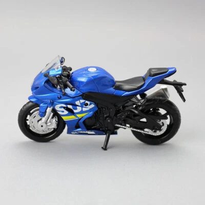 1:18 Suzuki GSX-R1000 Motorcycle Model Diecast Toy Vehicle for Kids Boys Blue - Image 1 of 4