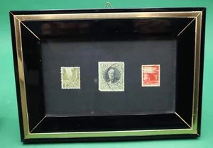 Quadretto con Francobolli regalo pensiero Collezionista - Foto 1 di 3