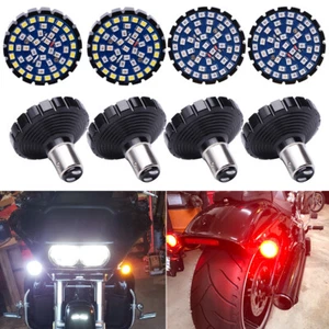 Luz intermitente LED delantera y trasera 4 piezas para motocicleta Harley Touring - Imagen 1 de 12