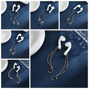 2pcs/pair Ear Decor Earphone Anti-Lost Chains Wireless Earphones Accessories - Picture 1 of 19