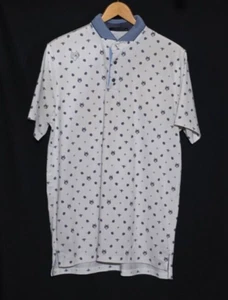 Greyson Men's SS Polo - Bee Leaf North Star - White - Sz M* - Picture 1 of 4