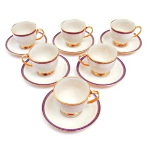 LENOX Presidential Collection HAMILTON Pattern Set of 6  Cup & Saucer USA Made! - Picture 1 of 8