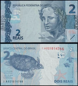 BRAZIL 2 REAIS (P252) 2010 (2019) NEW SIGNATURE UNC - Picture 1 of 1