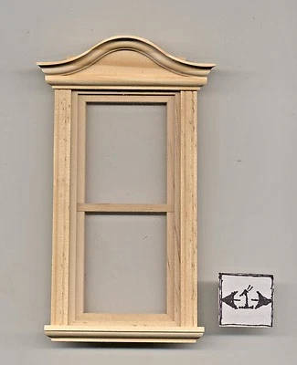 Bonnet Pediment Working Window 1/12 scale wooden miniature Houseworks 5057 - Image 1 of 3