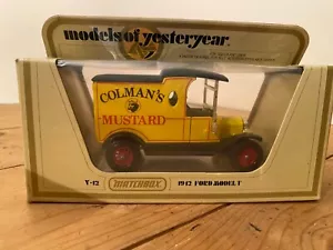Matchbox Models of Yesteryear 1912 Ford Model T Colman's Mustard Van 1/35, in scatola - Foto 1 di 7