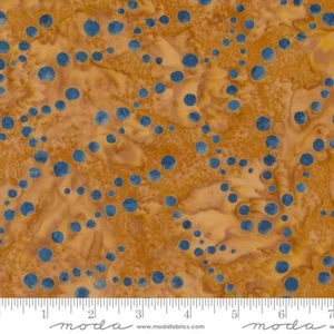 Blue Ridge Batiks Dots Rust Blue for Moda 1/2 YD 4367 15 - Picture 1 of 2