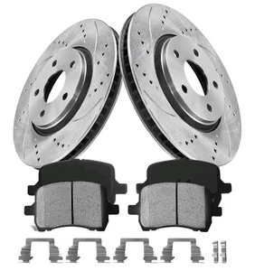 Front Brake Rotors & Pads for 2006-2012 Chevy Malibu 06-08 HHR Drilled Slotted - Bild 1 von 6