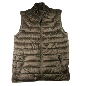 Eddie Bauer First Ascent Mens Medium Brown Down Puffer Full Zip Insulated Vest - Picture 1 of 6