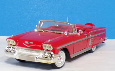1958 CHEVROLET CONVERTIBLE MODEL RED 1/24th. - Image 1 of 4