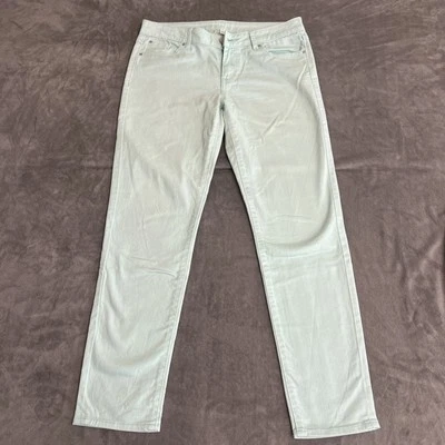 Jean ajustado de mezclilla para mujer Elle talla 6 verde azulado claro Foto 1 de 4