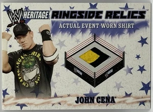 2007 Topps WWE Heritage Ring Side Relics John Cena Event Worn Shirt Patch Karte - Bild 1 von 2