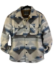 Zach’s New York Herren Fleecejacke Wollmischung S M Southwestern Azteken Taschen - Bild 1 von 12