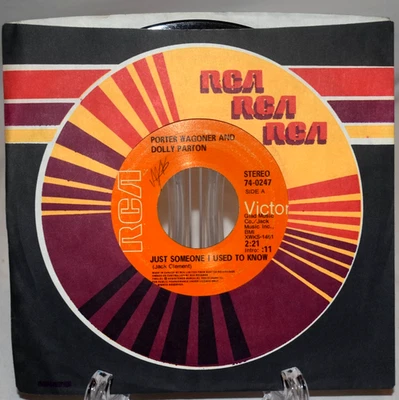 PORTER WAGONER & DOLLY PARTON Just Someone I Used To Know 1969 RCA Vinyl 45 VG+ Foto 1 de 3