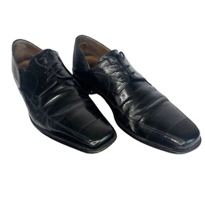 Mezlan Mens Black Leather Lace Up Dress Shoes Spain Size US 11.5 With Dust Bags - Picture 1 of 15