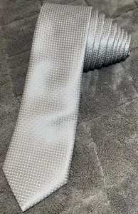 VanHeusen grau geometrisch strukturierte Seide Herren Krawatte 58" L 2,5" W - Bild 1 von 6