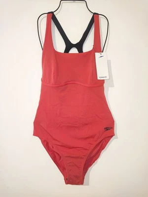 Speedo Women's GB 38/14 Pink & Black Flex Band One Piece Swimsuit with Swim Bra - Image 1 of 4