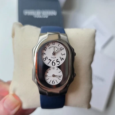 Philip Stein Teslar Men's Watch Navy Rubber Like New Never Worn - Image 1 of 4