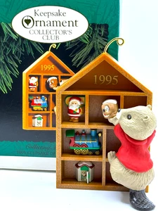 1995 HALLMARK Christmas Ornament - COLLECTING MEMORIES Beaver - In Original Box - Picture 1 of 5