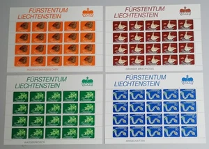 Liechtenstein Butterfly Bird Frog Snake Amphibian Reptile 4v Sheets 1973 MNH - Picture 1 of 1