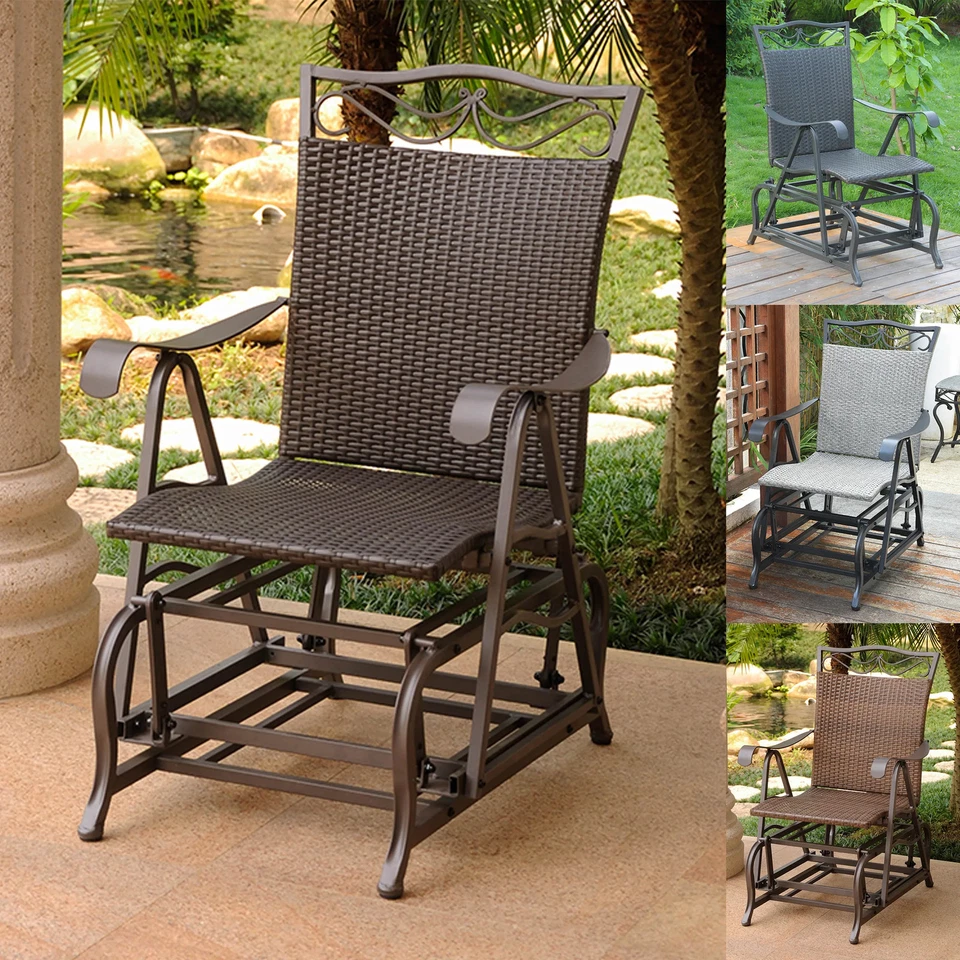 Стул планер плетеный из смолы Valencia коричневый - Изображение 1 из 4