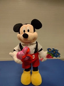Rare Disney Mickey Mouse Valentine Plush Door Greeter 22" Doll Toy Figure Decor - Picture 1 of 9