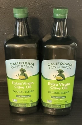 2 botellas - MEZCLA GLOBAL Aceite de Oliva Virgen Extra ~ CALIFORNIA OLIVE RANCH ~ 47,3 fl oz Foto 1 de 4