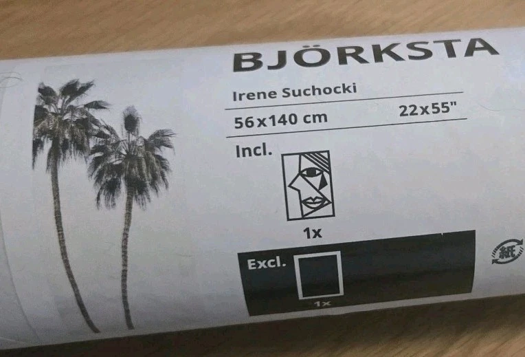 Ikea bjorksta canvas print palm trees 22x55" 705.789.22 - Image 1 of 1