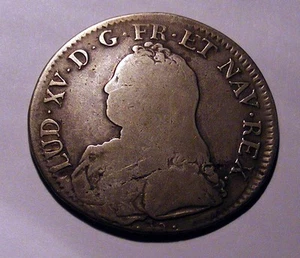 FRANKREICH SILBER ECU MÜNZE . LOUIS XV . 1735 .  - Bild 1 von 6