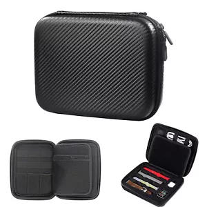 Watch and Strap Storage Bag Black Anti-carbon Hard Shell Fiber Case for iWatch - Picture 1 of 9