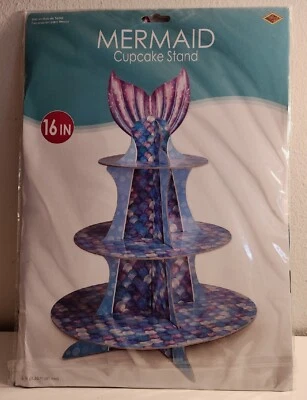 Beistle русалка 16» кекс кексы булочки пекарня десерт держатель дисплей стойка новый - Изображение 1 из 3