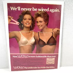 Vintage Printanzeige 80er WOW BH Sexy Lady Original Zeitschrift Werbung Ephemera - Bild 1 von 4