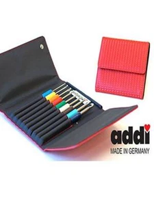 Addi Colours Crochet Hook Set 9 Hooks 2-6mm Comfort Grip Needles & Carry Case - Picture 1 of 2