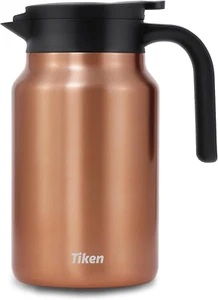 Tiken 1.5L Thermoskanne Aus Doppelwandingem Edelstahl Isolierkanne Kaffeekanne M - Bild 1 von 9