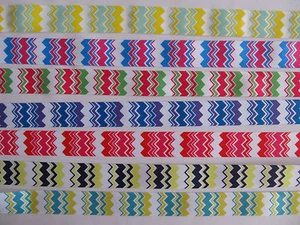 Nastro Grosgrain Ondulato Chevron 1" 25mm ***DIVERSI COLORI*** - Foto 1 di 9