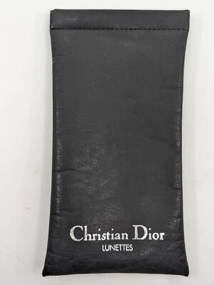 Vintage 1990's VGC Genuine Christian Dior Lunettes Eyeglasses Soft Case, Silver - Image 1 of 4
