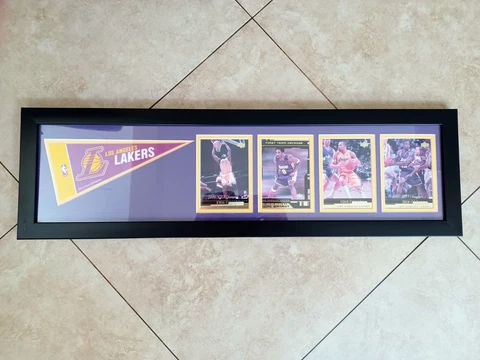 2000 Lakers Championship Collectable Framed Picture - Kobe, Shaq, Fisher, Green Cover