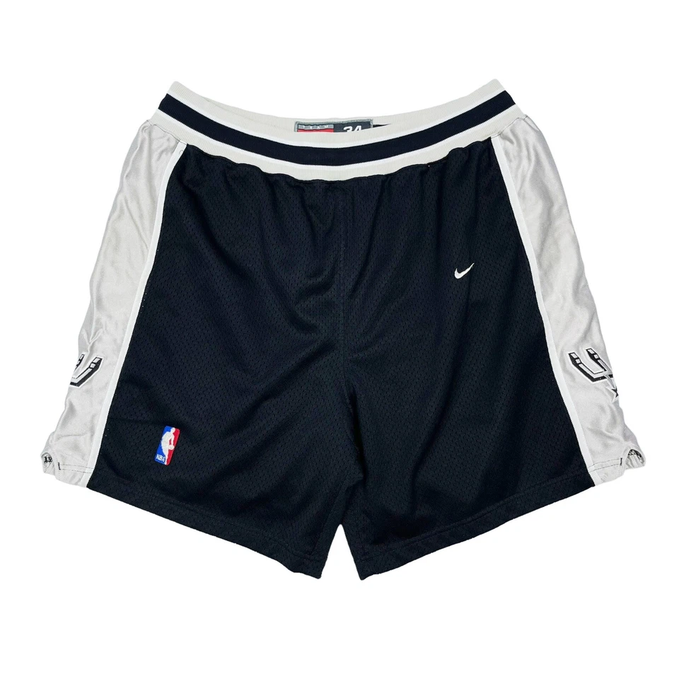 VTG RARE 90's Authentic Nike San Antonio Spurs NBA Basketball Shorts SZ 34 - Image 1 of 4