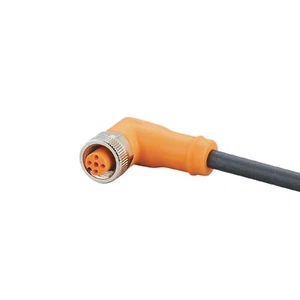 IFM EVC712 5 Meter M12 Connection Cable 90 Deg Female - Blank End Black - Picture 1 of 3