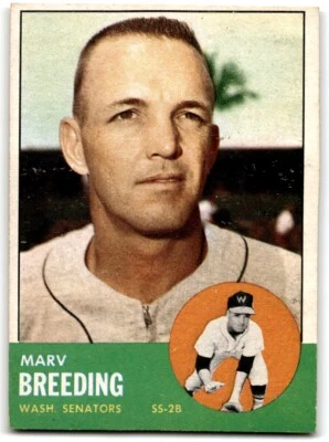 1963 Topps Marv Breeding Baseball Cards #149 - Image 1 of 2