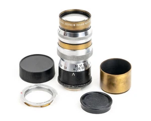 Hugo Meyer Makro Plasmat 105 mm f/2,7 Leica LTM montaje en tornillo con tapas - Imagen 1 de 12