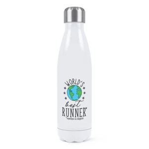 World's Best Runner Double Wall Water Bottle Funny Favourite Running Athletics - Picture 1 of 1