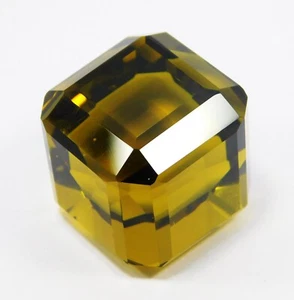 Natural 125.00 Ct Brazilian Brown Topaz Cube Cut Loose Gemstone Certified - Picture 1 of 5