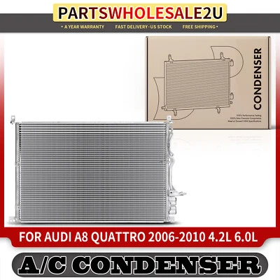 Nuevo condensador de aire acondicionado con soporte para Audi A8 Quattro 2006 2007 2008 2009 2010 Foto 1 de 4