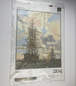 Hudema’s ASOW Needlepoint Canvas Needleart Mania 20” By 16” Ship At Sea - Picture 1 of 5