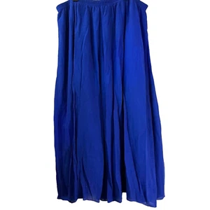 Zac & Rachel Woman SZ 1X Blue Full Maxi Skirt Elastic Waist Boho - Picture 1 of 4