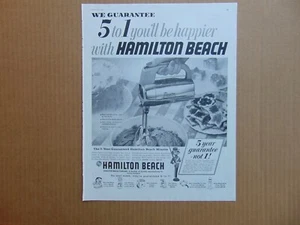 MISCELATORE HAMILTON BEACH MIXETTE 1957 con 5 anni di garanzia pubblicità stampa artistica vintage - Foto 1 di 1