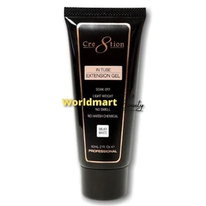 Cre8tion Poly Gel Nail Polish Extension 2fl.oz In Tube Color Gel Milky White - Picture 1 of 2