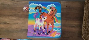 Lisa Frank Rainbow Chaser & Lollipop Horses 3 Ring Zipper Binder with Keychain  - Picture 1 of 4